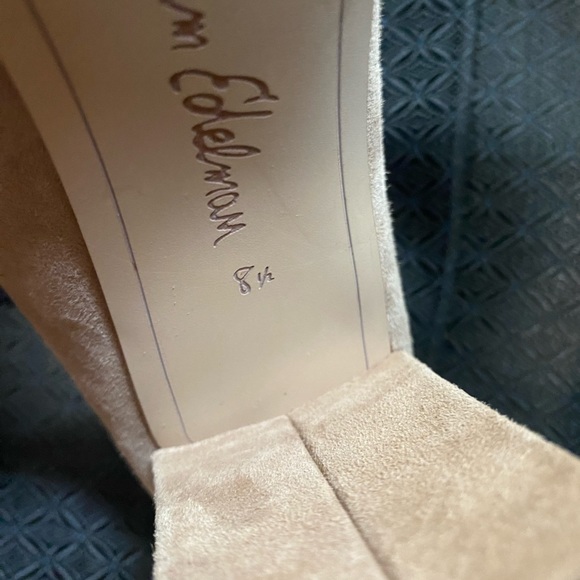 Sam Edelman Stillson Suede Pumps ~ Nude - Picture 5 of 5